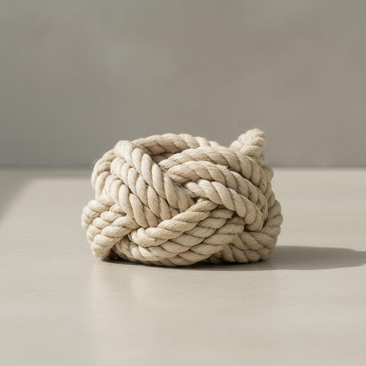 Wendy Napkin Ring in Warm Linen | table decor, hemp rope, natural