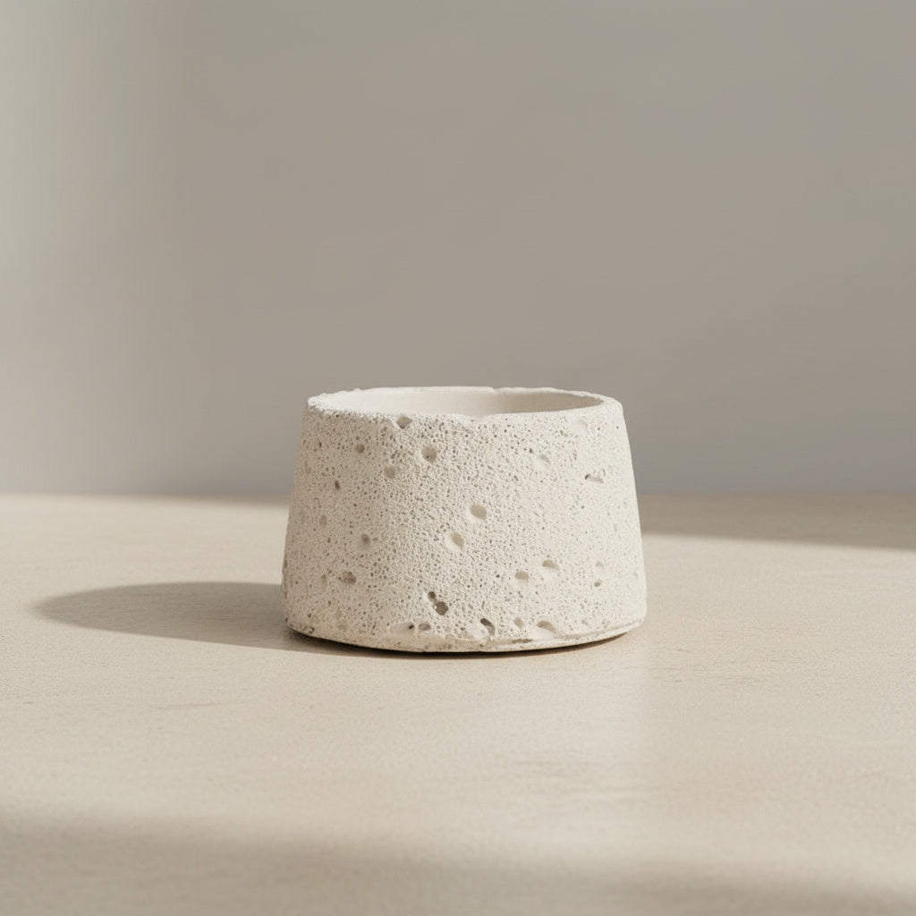 Winifred Candle - lifestyle shot | concrete, candle accessories, scandinavian