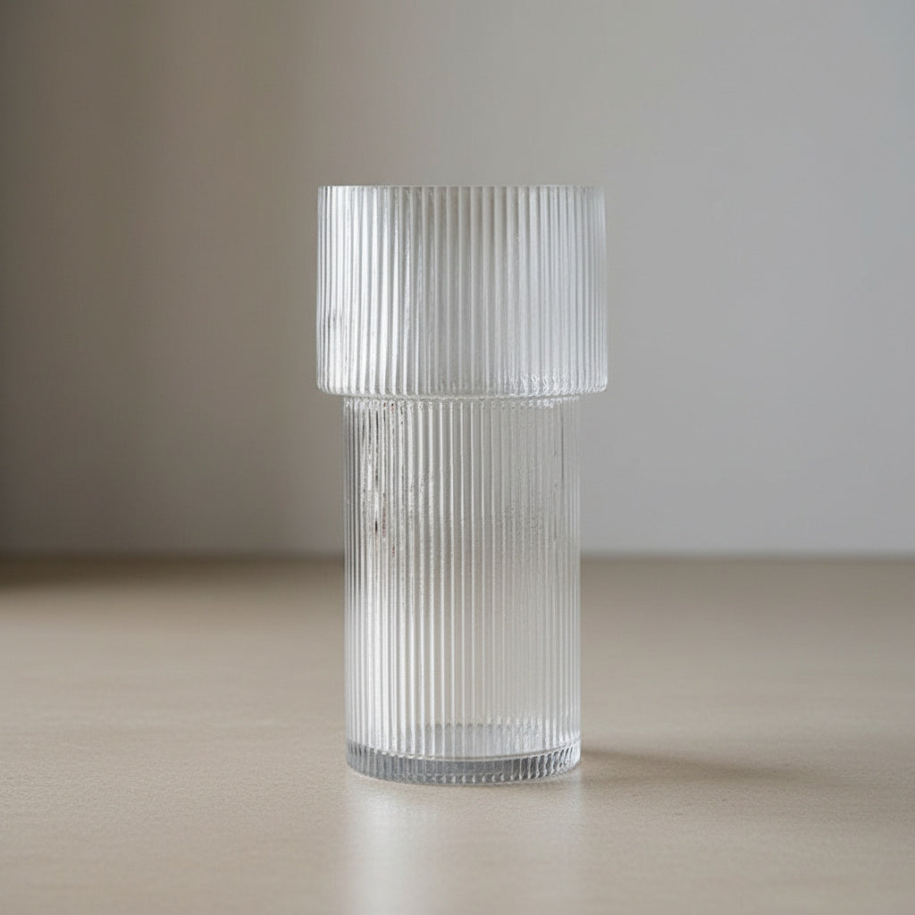 Yvette Large Glass Vase in Clear Glass | home decor, simple vase, oval vase