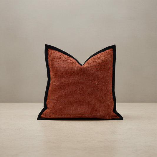 Zelda Copper Weave Cushion Cover in Rustic Terracotta | weave pattern, living room, throw pillow