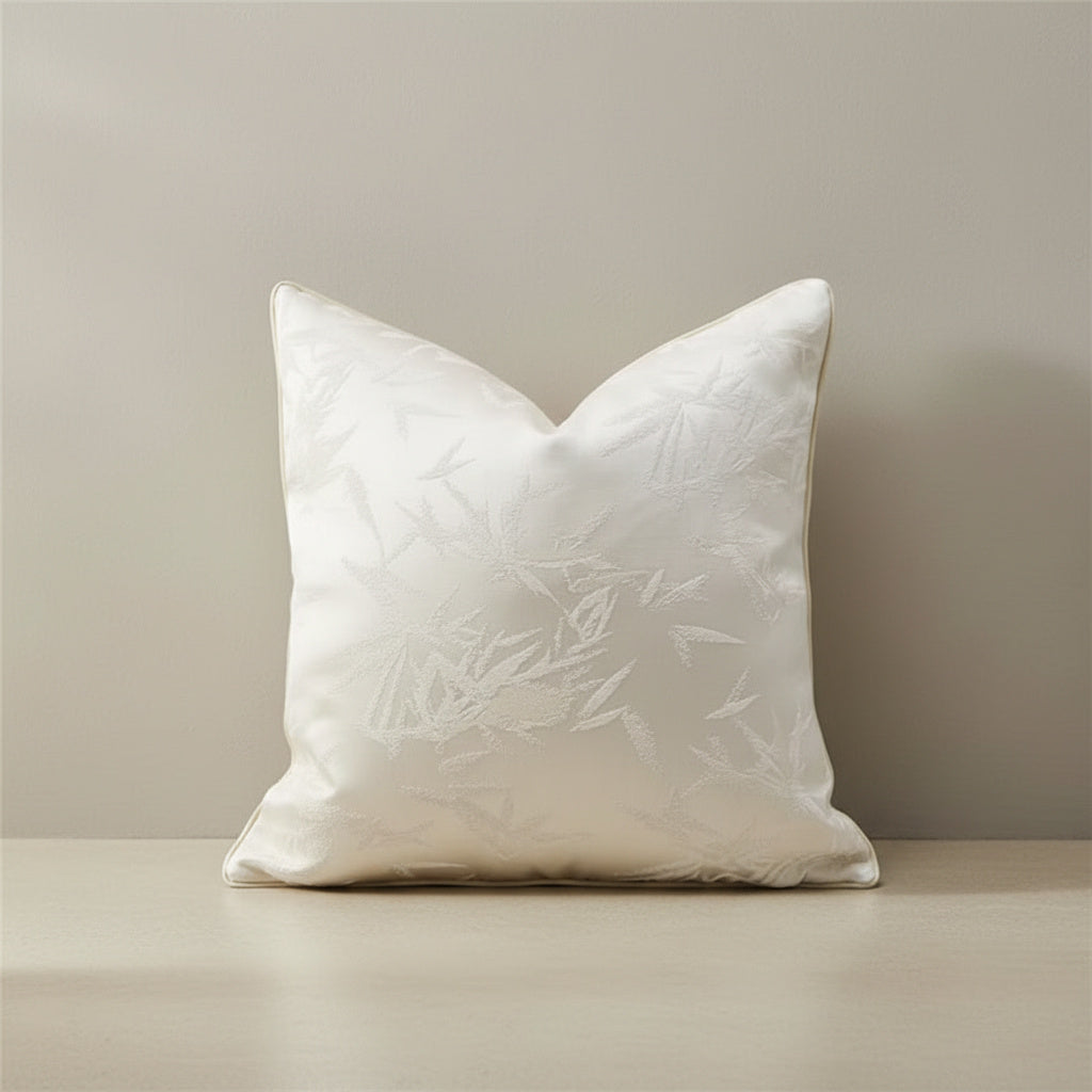 Zelda Pearl Botanicals Cushion Cover in Ivory Cream | botanical print, throw pillow, living room decor