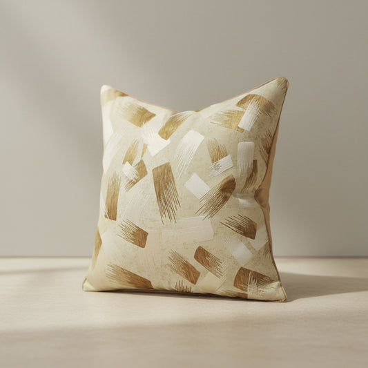 Zena Cushion Cover in Warm Cream, Warm Cream | textured fabric, contemporary, bedroom