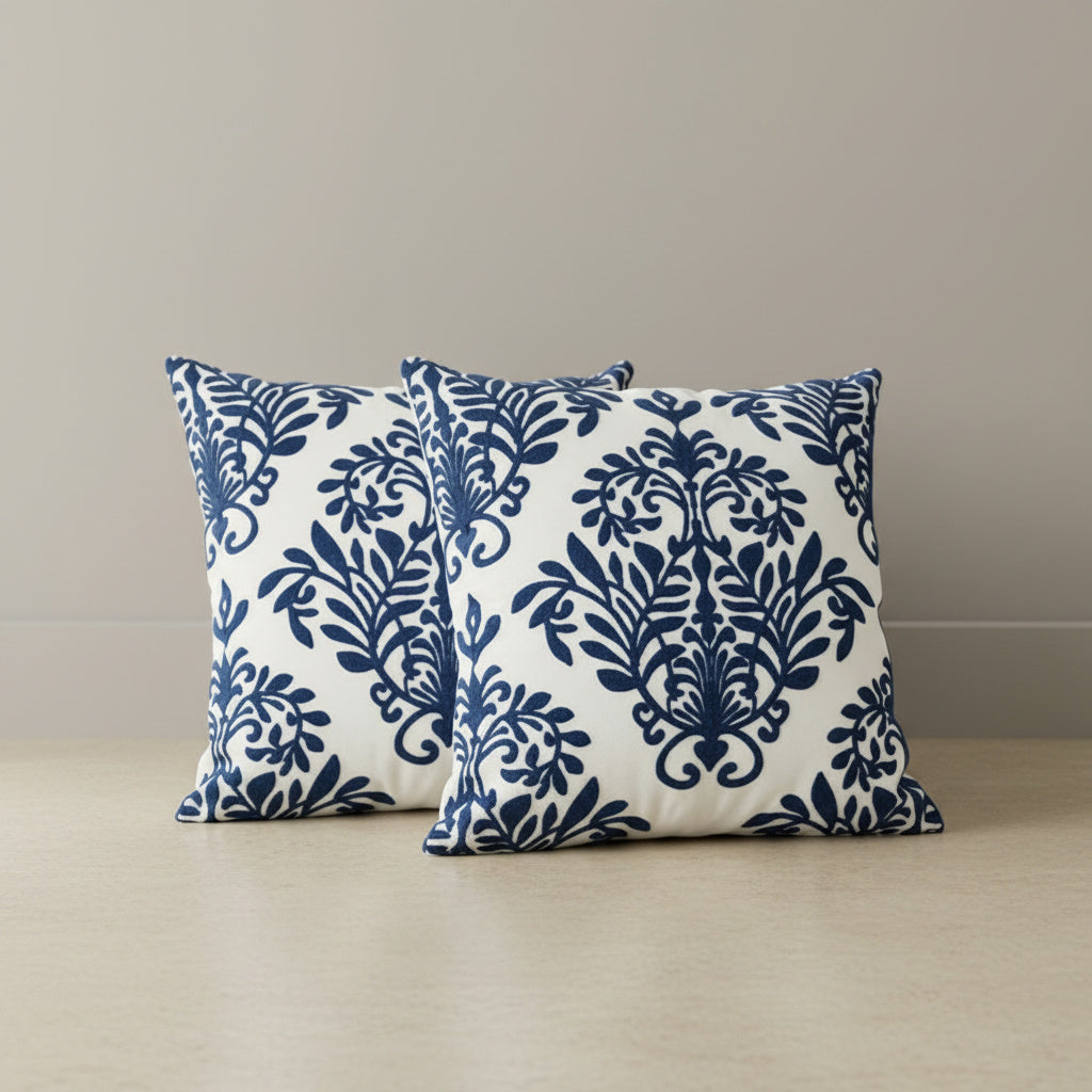 Zoe Cushion Cover - lifestyle shot | chinese style, bedroom decor, soft fabric